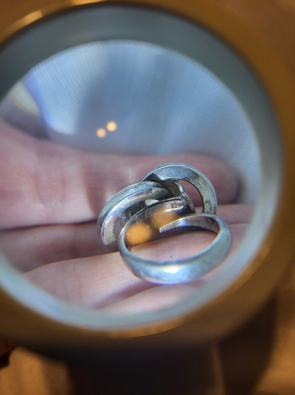 Vintage Grosse Germany Sterling Silver Knot Statement Ring Size 10 - Picture 6 of 11